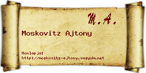 Moskovitz Ajtony névjegykártya